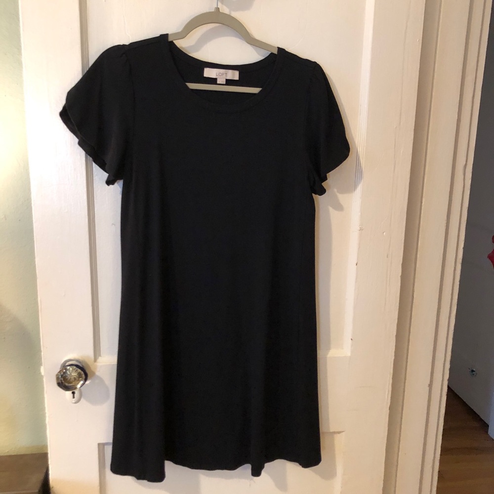 LOFT Black Swing Dress